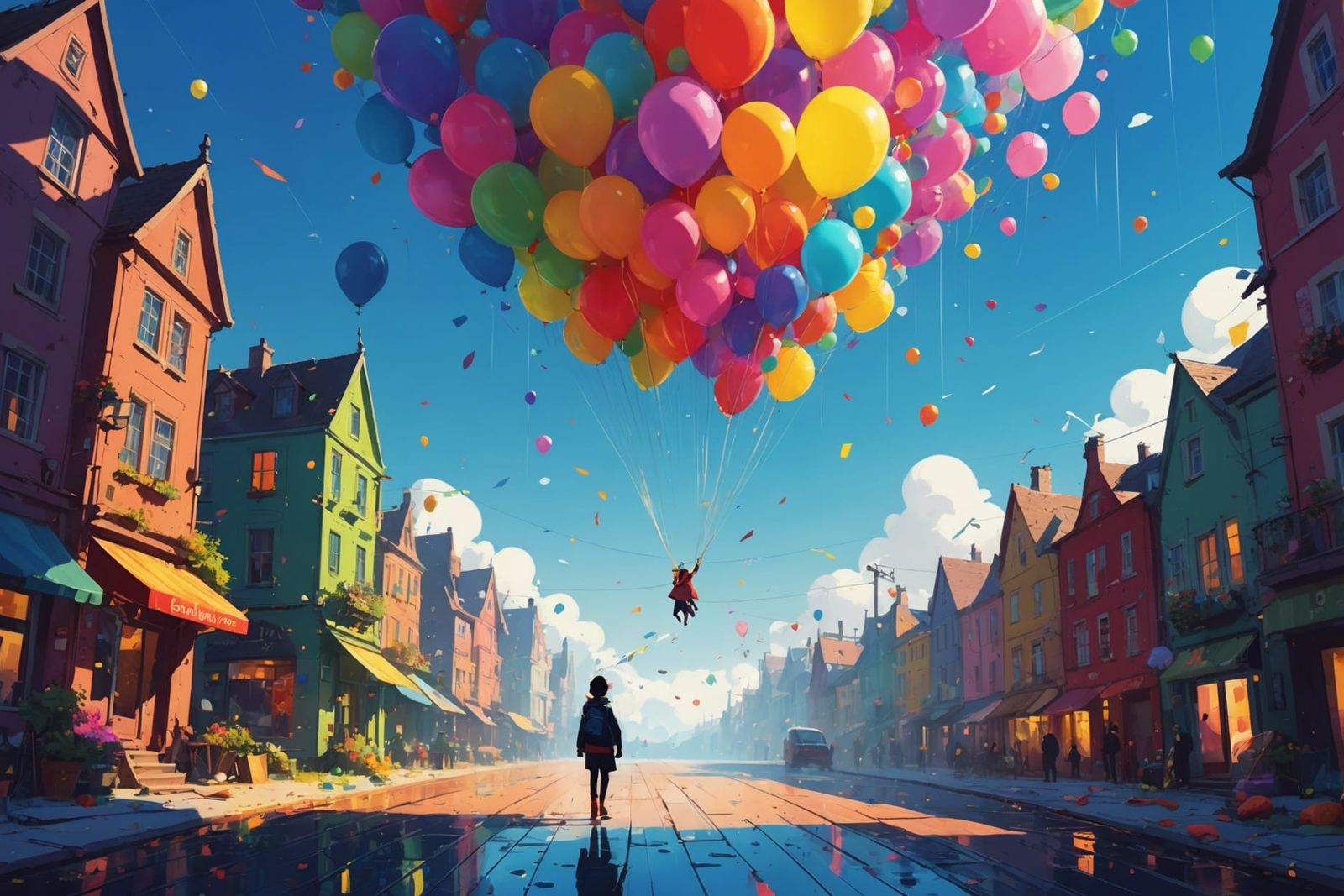 Vibrant Dreamland Explosion in Digital Art Style