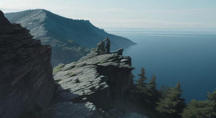 RESHADE LUT  ON THE EEDGE OF A STEEP JAGGED CLIFF