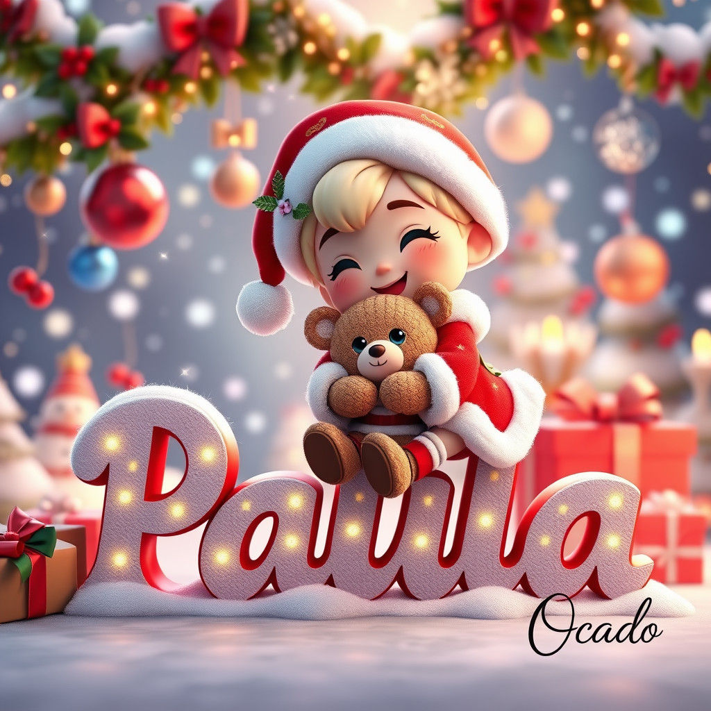Chibi Chula Claus Christmas 3D Render Illustration