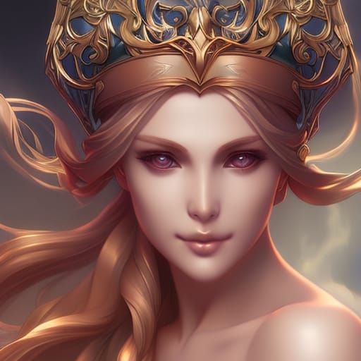 Stunning Aphrodite Portrait in Hyperdetailed Angelic Style