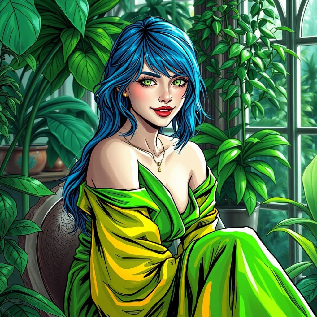 Ethereal Beauty in a Greenhouse Oasis