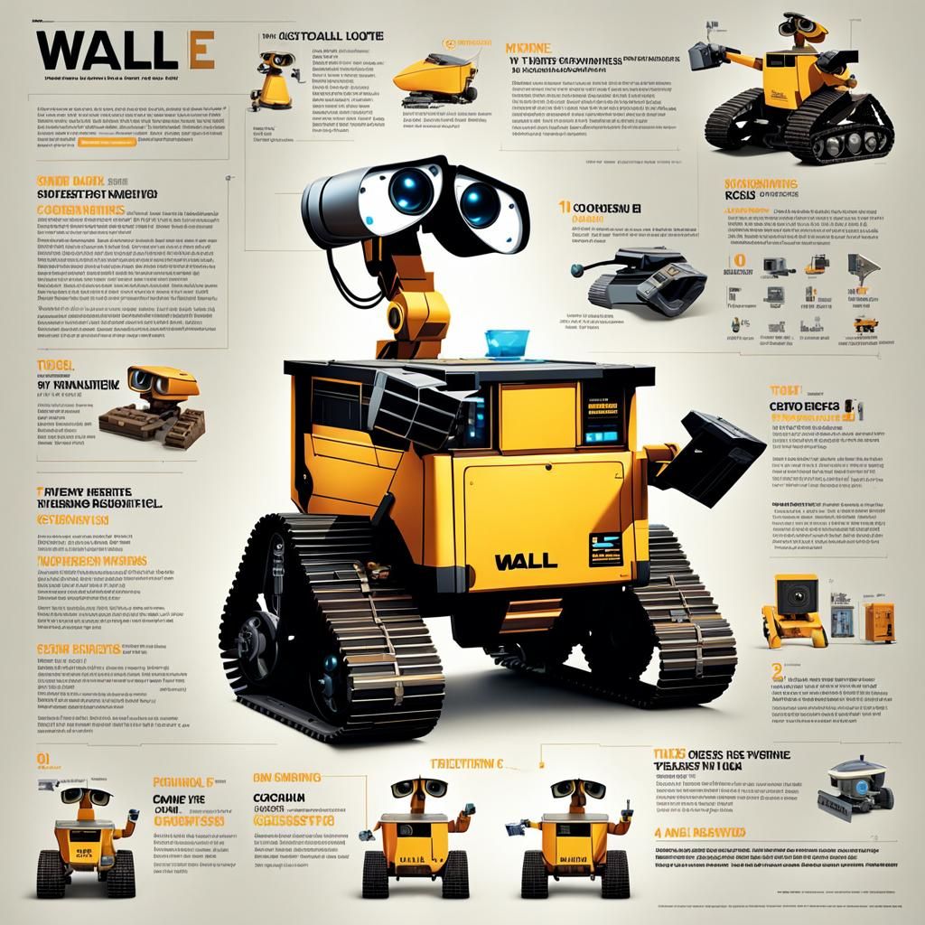 Wall-e Infographic: Futuristic Digital Concept Art