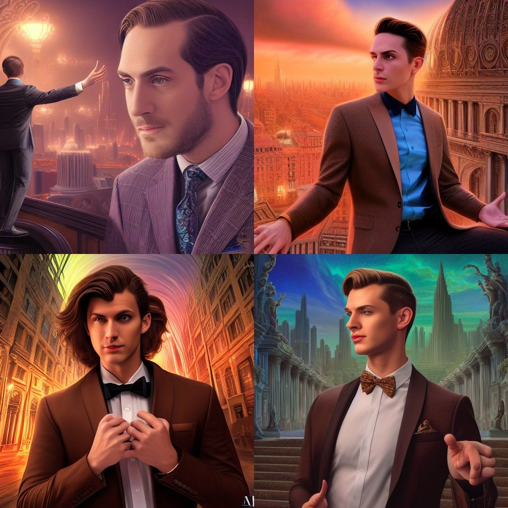 Hypnotist Portrait in Hyperdetailed Digital Illustration