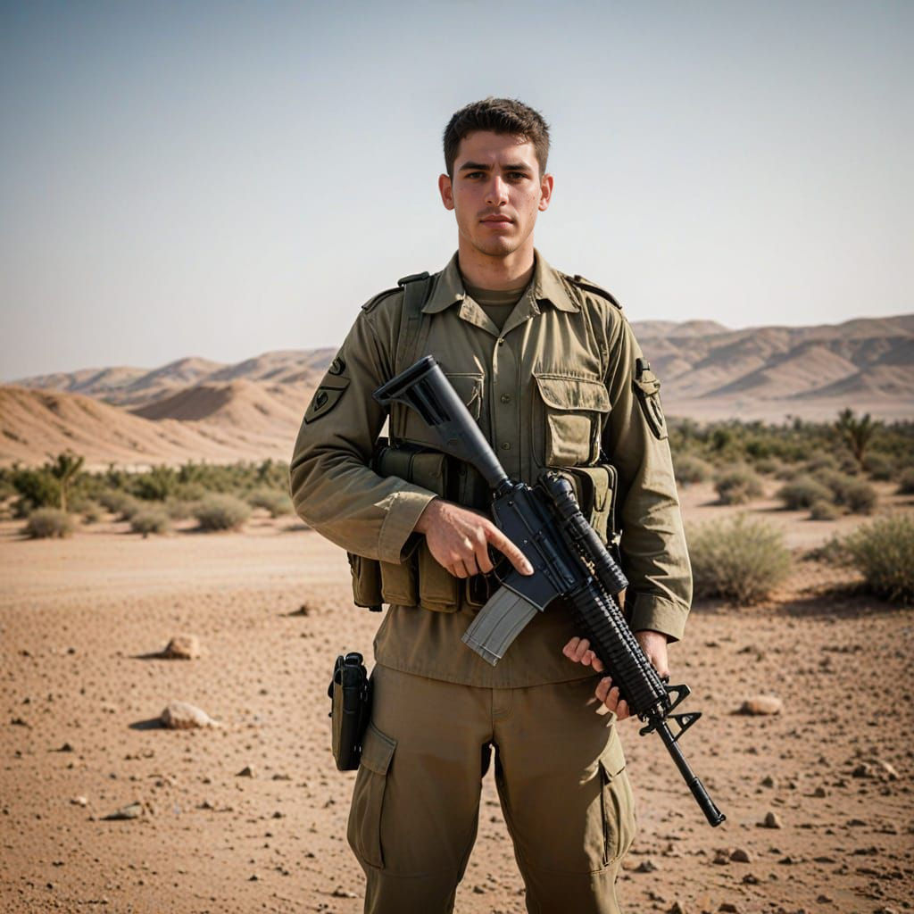 Israeli Soldier in Military Precision