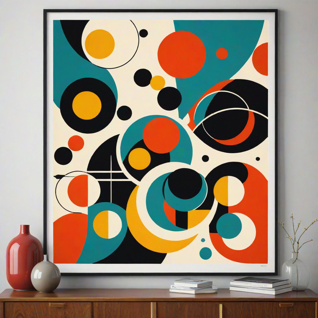 Vibrant Mid Century Abstraction in Classic American Style