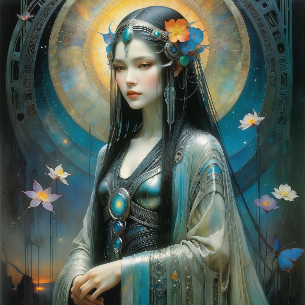 Asian Evening Star with Nacreous Lighting