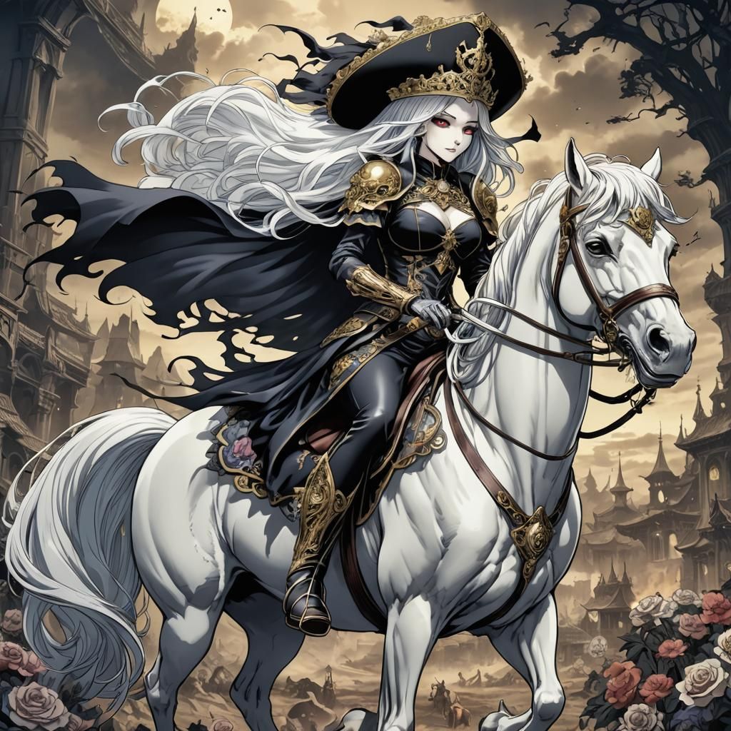 Anime Lady Death on Horse