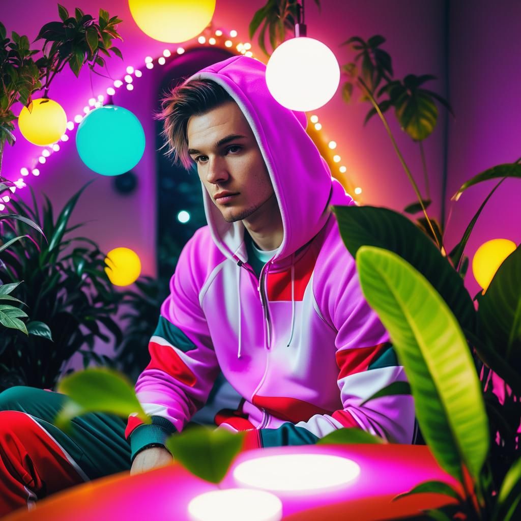 Introspective Emo Portrait with Soft Lighting