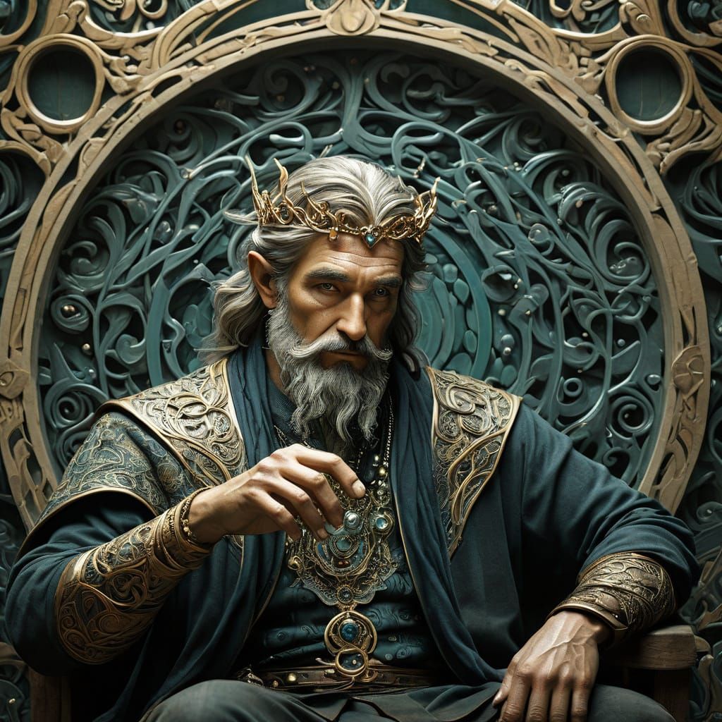 Majestic God Craftsman in Art Nouveau Splendor