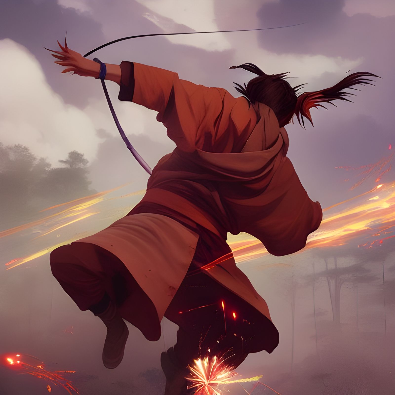 Hyperrealistic Air Bender in Sinister Horror Style