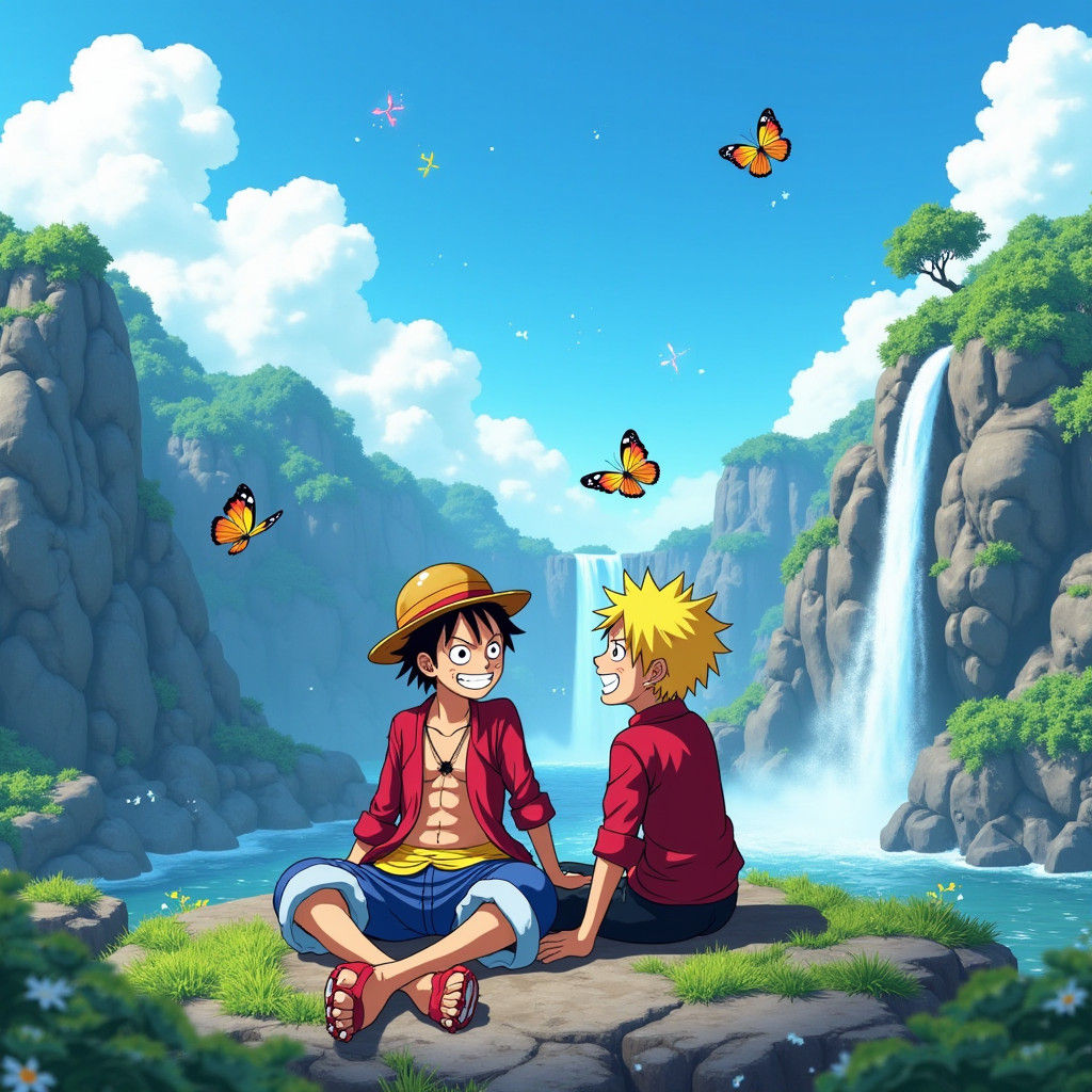 Luffy and Naruto: Anime-Inspired 3D Art