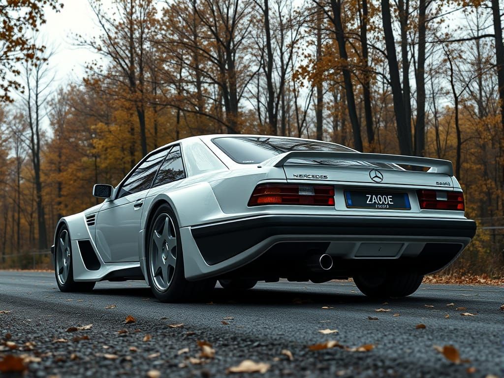 Futuristic Mercedes 190E Zagato Concept in Autumn