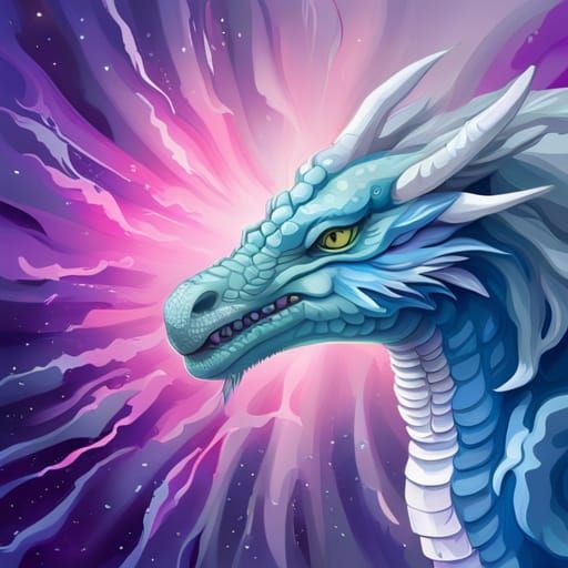 Detailed Blue Fantasy Dragon Head in a Realistic Style