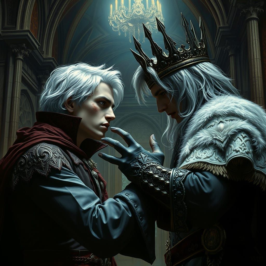 Vampire Prince Brothers Clash in Dark Palace Halls
