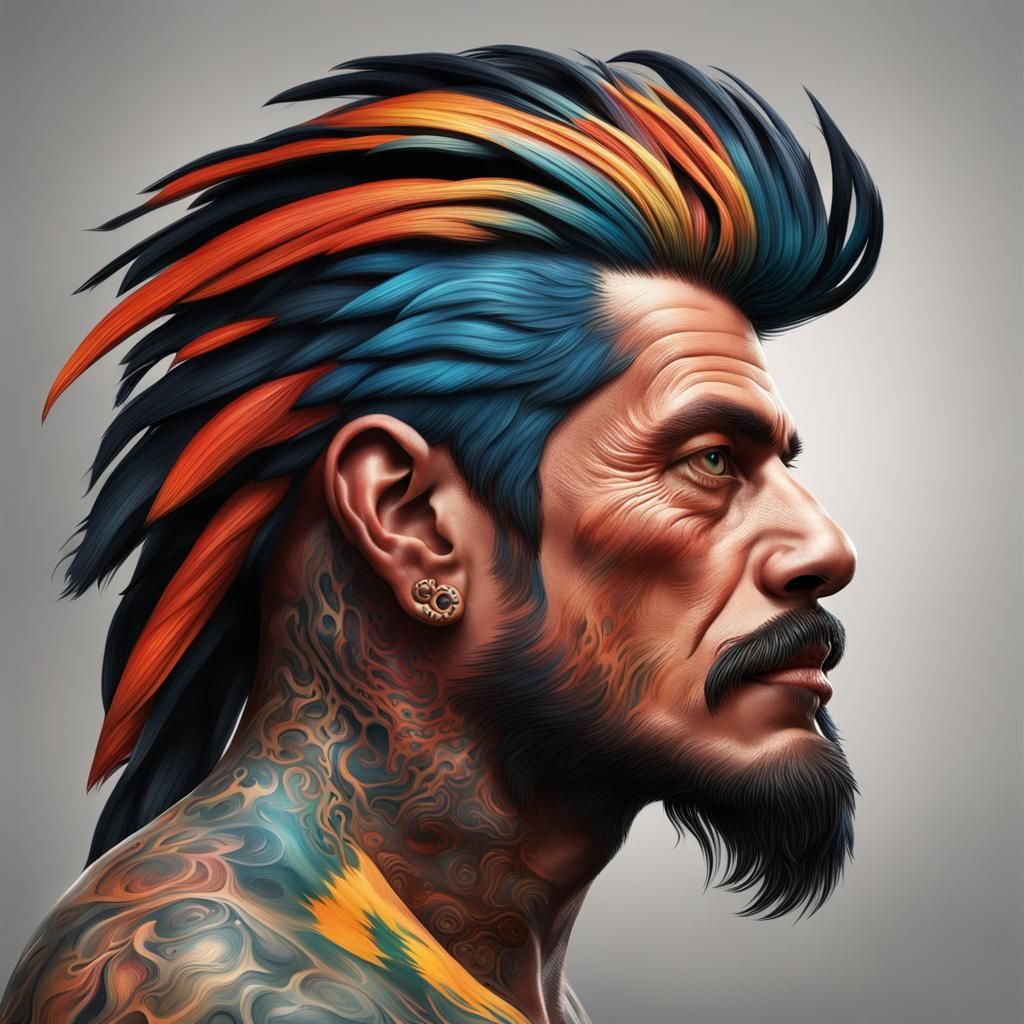 Hyperrealistic 3D Toucan Tattoo on Man