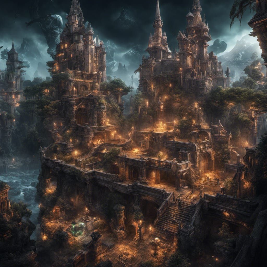 Fantasy World Razer PC Wallpaper in Hyperrealism