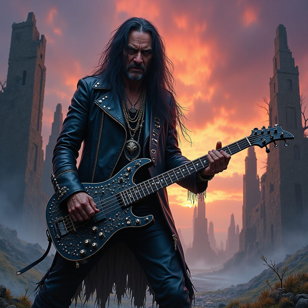 Lemmy Kilmister in Post-Apocalyptic Wasteland