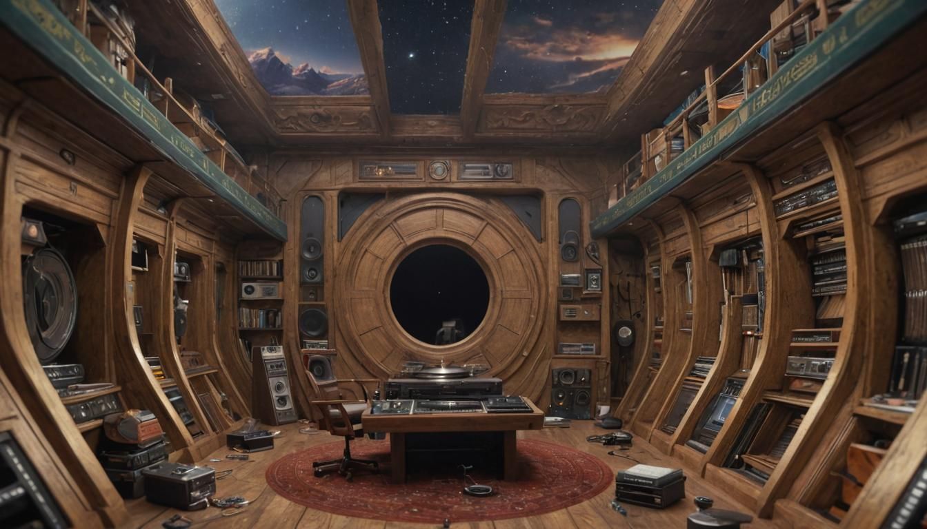 Detailed Matte Painting Inside a Vinyl Groove