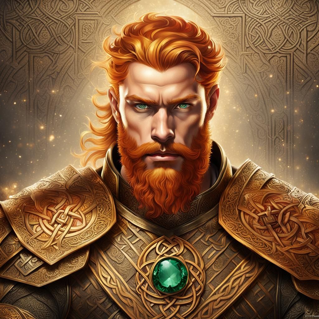 Regal Ginger Prince in Golden Armor