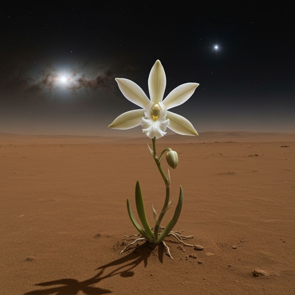 Martian Orchid in Hyperrealistic Style