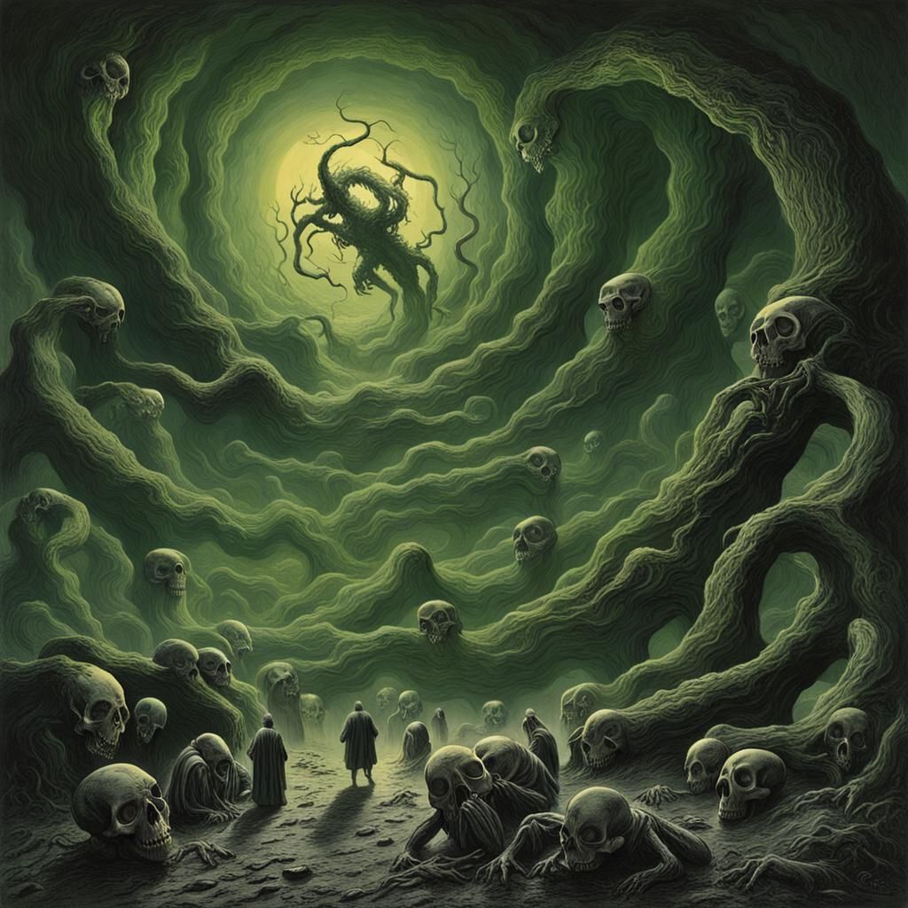 Horrific Paradox: Skulls, Vines, and Green Fire