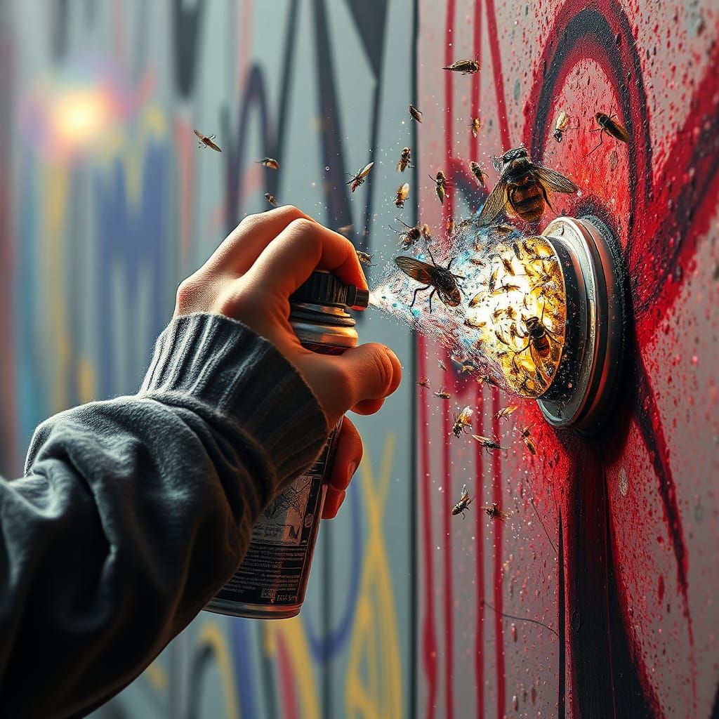 Insect Graffiti: A Cosmic Holographic Illustration