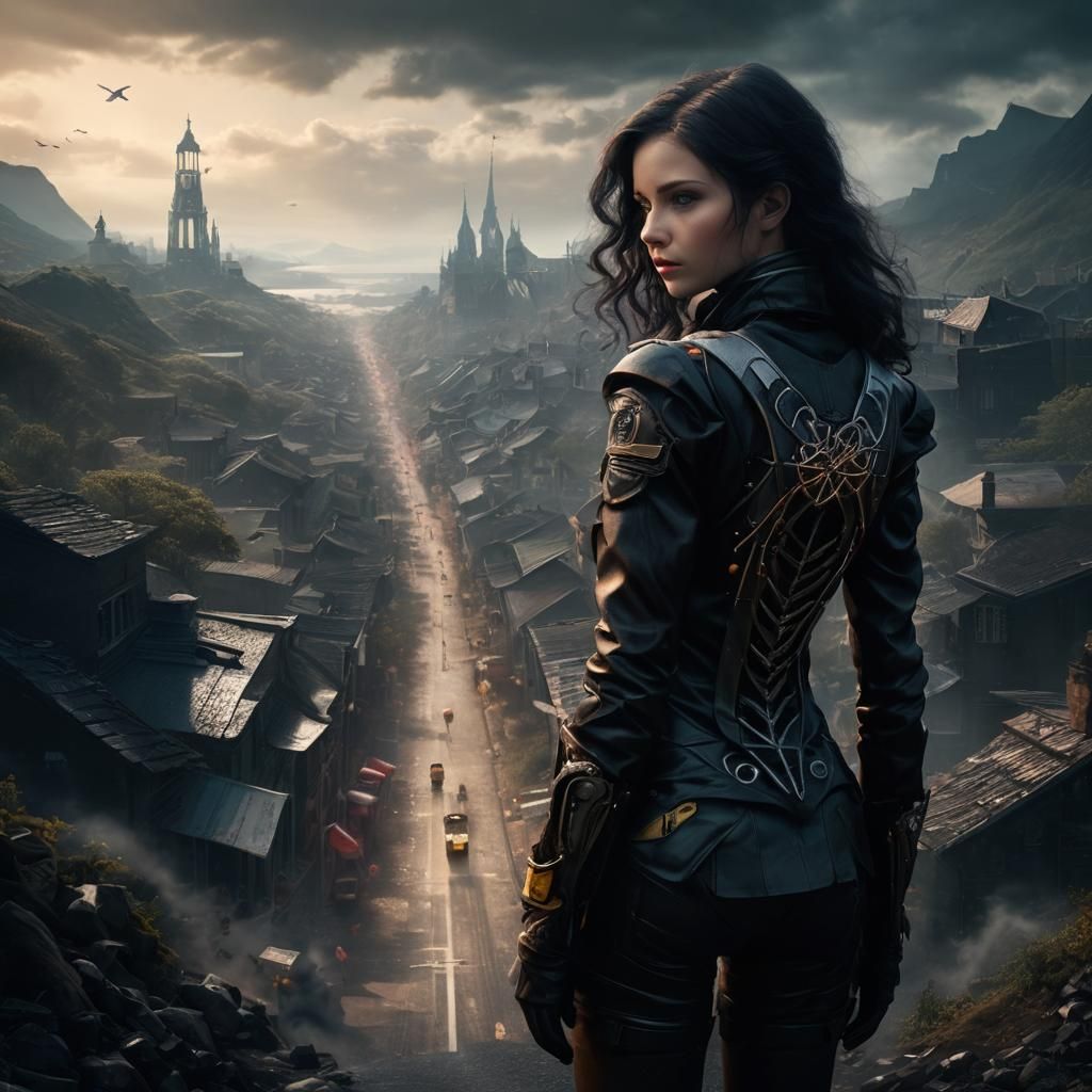 Dramatic Lollipop Lady: Digital Matte Painting