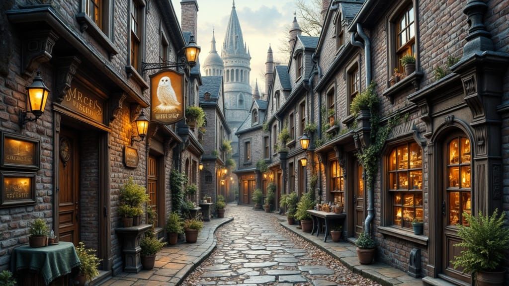 Enchanting Magic Alley with Barn Owl