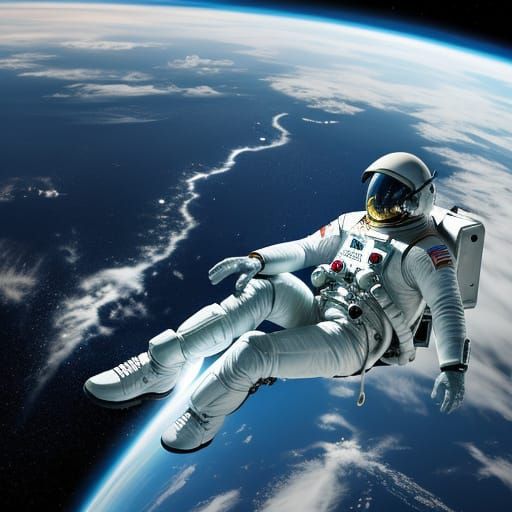 Astronaut Exploring Cosmic Void