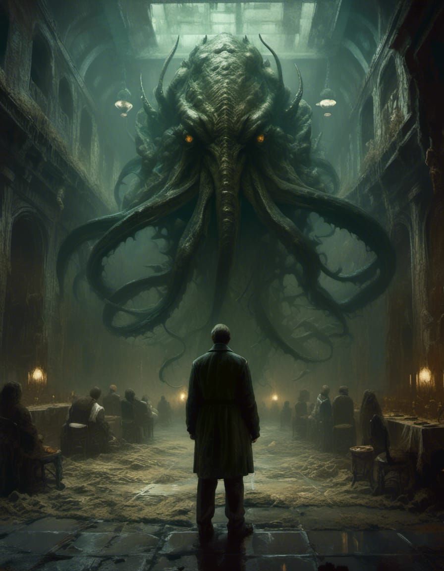 Cthulhu in Gloomy Post-Apocalyptic Dungeon