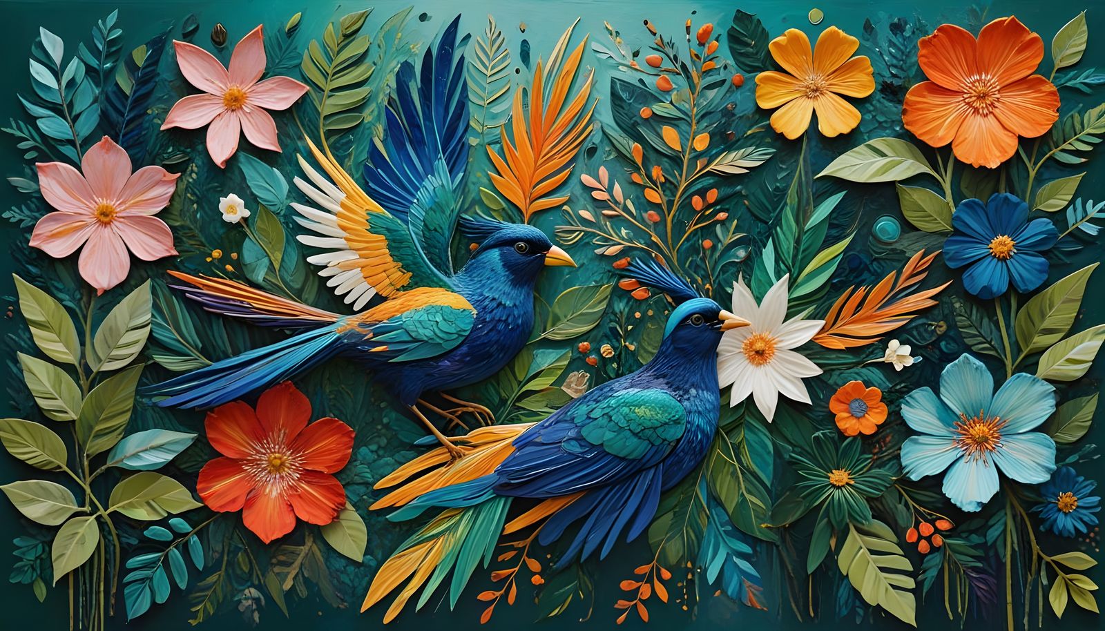 Vibrant Textile Art in Brazilian Style