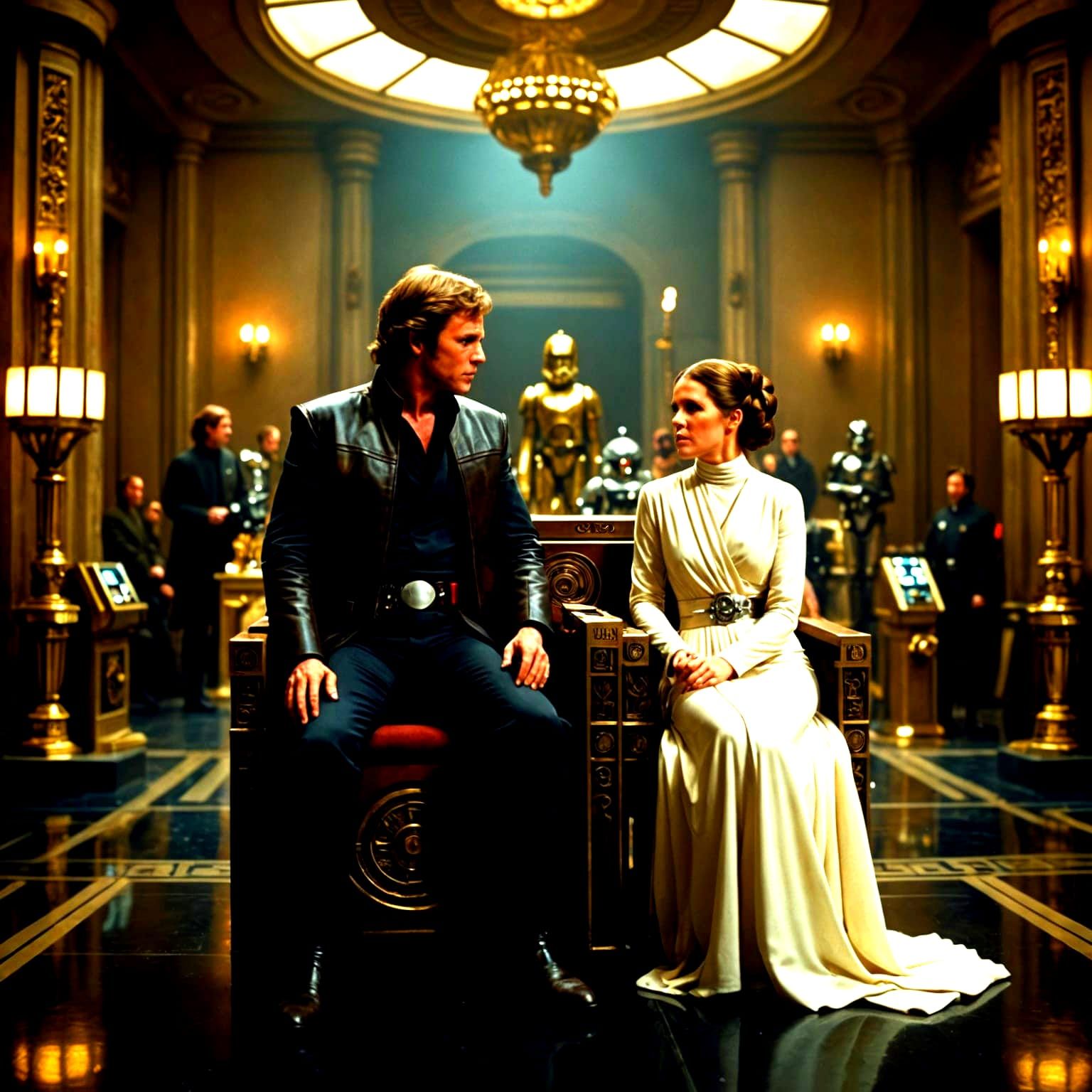 Star Wars Throne Room: Leia Honors Luke and Han