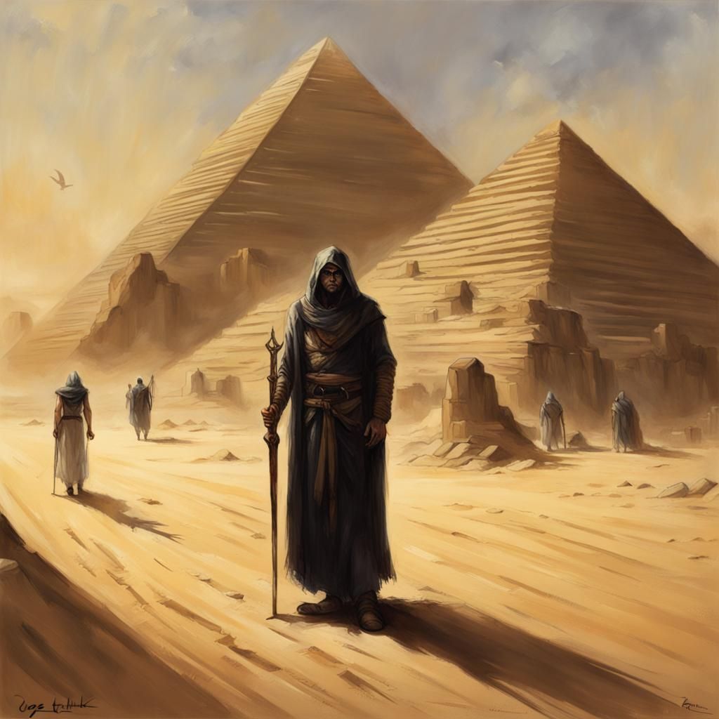 Sinister Egyptian Summoning, Fantasy Art