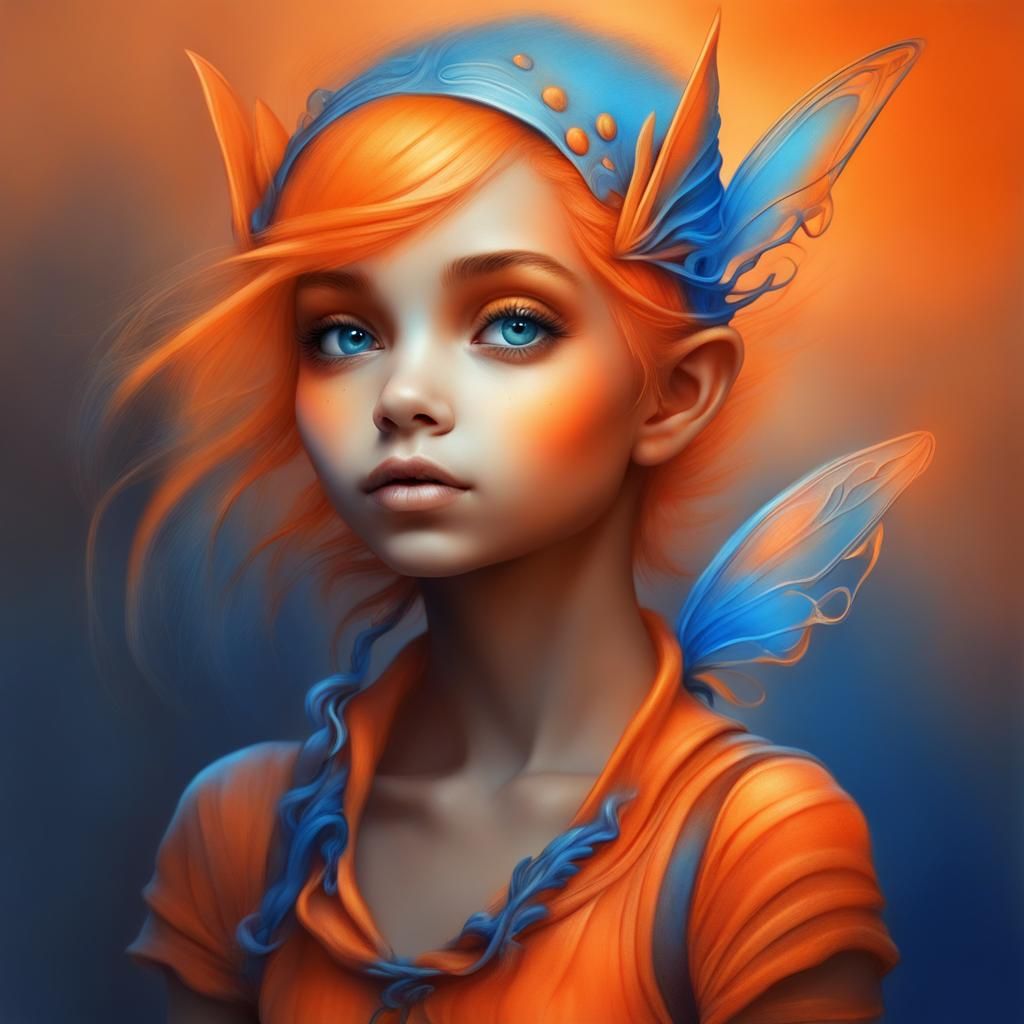 Airbrush Art of Tiny Pixie Girl