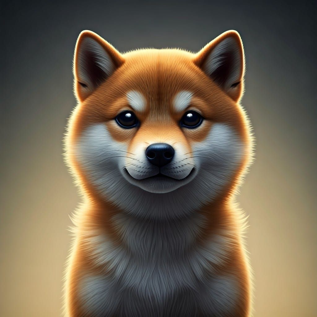 Adorable Micro Shiba Inu with Kawaii Expression