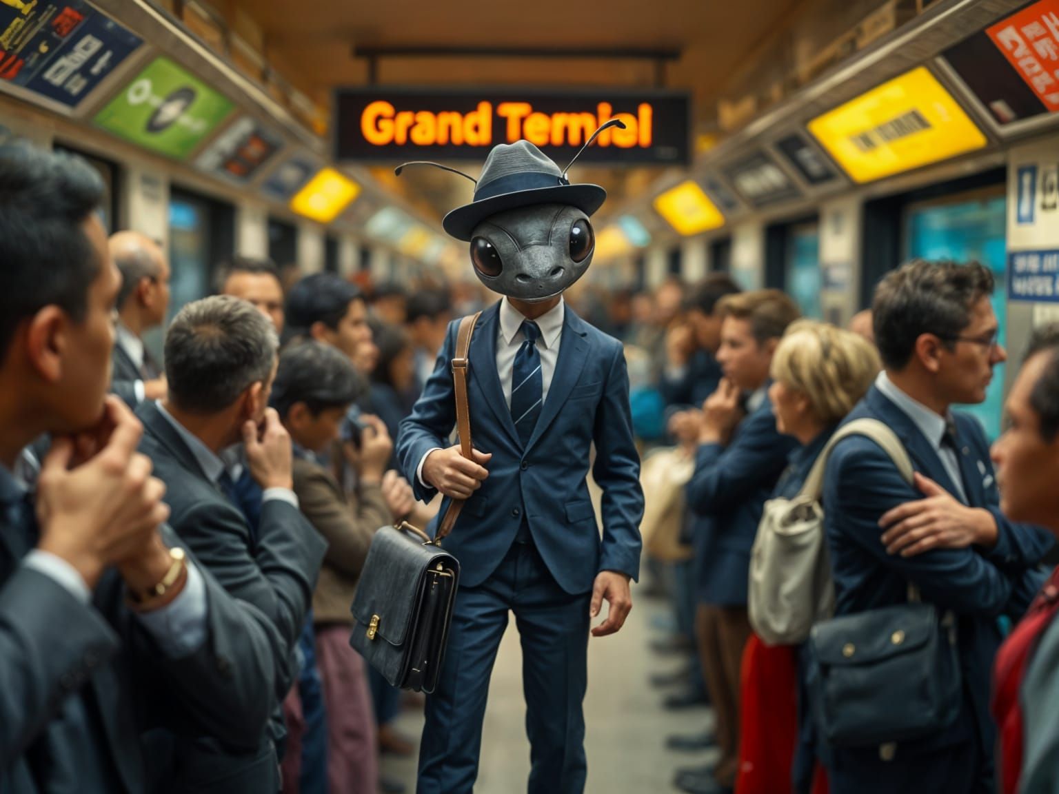 Ant Commuter in Tilt-Shift Macro Photography