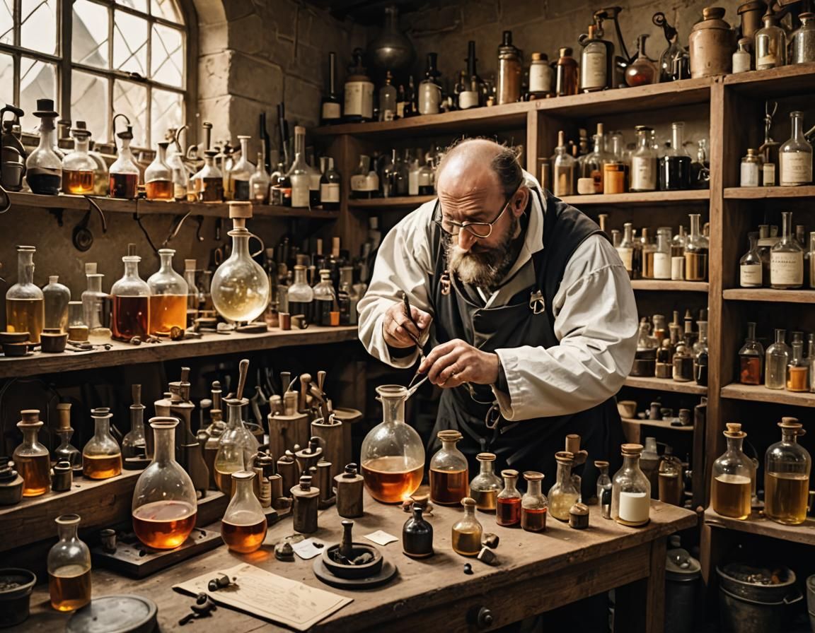 Alchemist's Tiny Laboratory: Digital Rendering