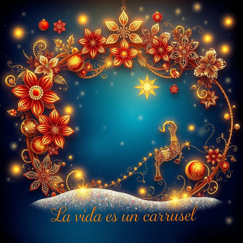 Hand-Drawn Carousel of Christmas Wishes