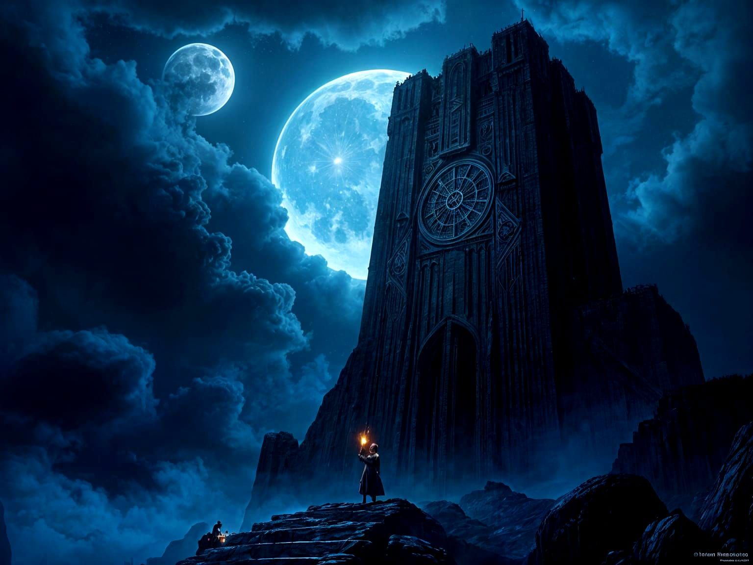 Female Knight Enters Dark Monolith Tower