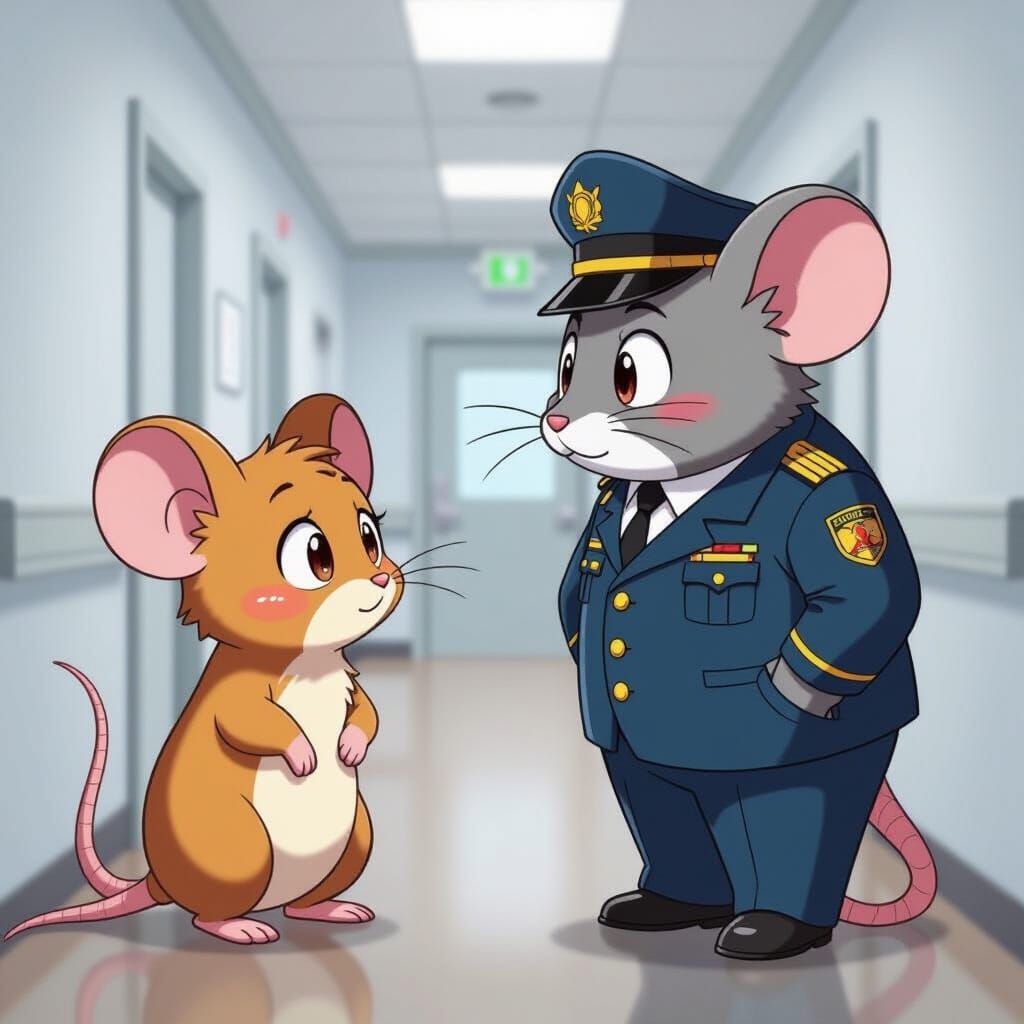 Shy Anthropomorphic Mouse Seeks Toilet Directions: Anime Sty...