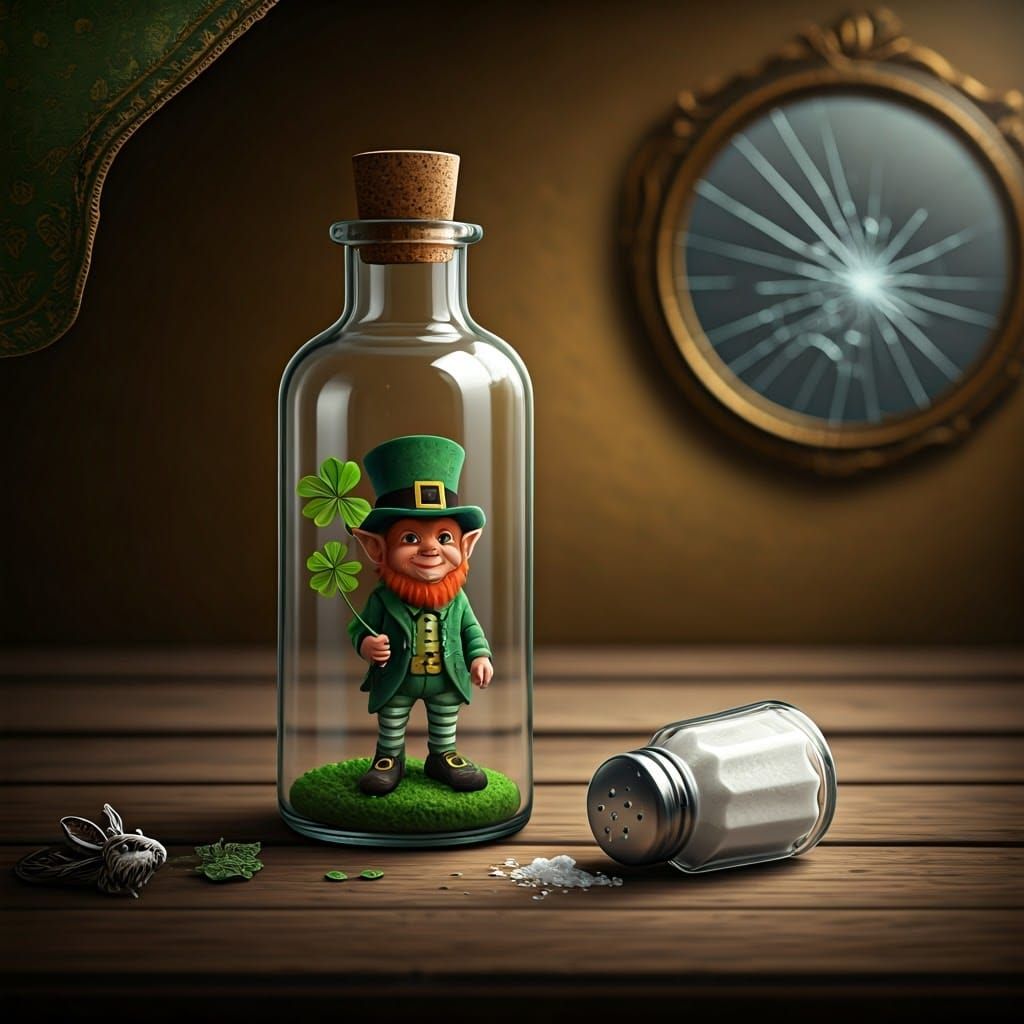 Good luck charms...and a broken mirror????