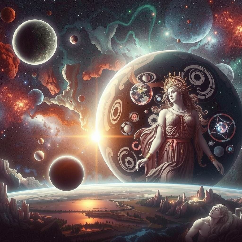 Cosmic Goddesses in Panoramic Glory