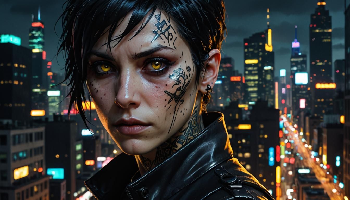 Lisbeth Salander in Gotham, 3D Anime Art