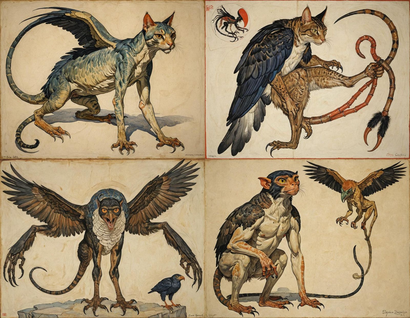 Grotesque Mutant Creature Inspired by Expressionism