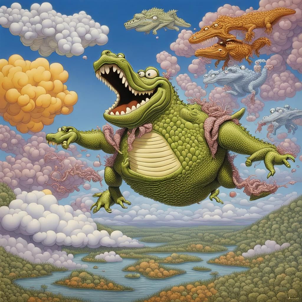 Mr. Bean as Crocodile in Pop Art