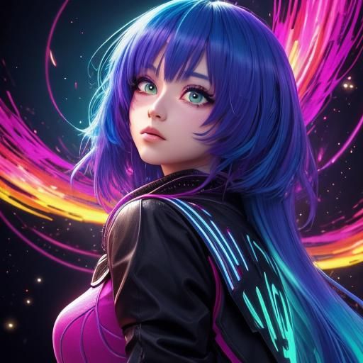 Anime Worm-Girl in Pixel Art Game