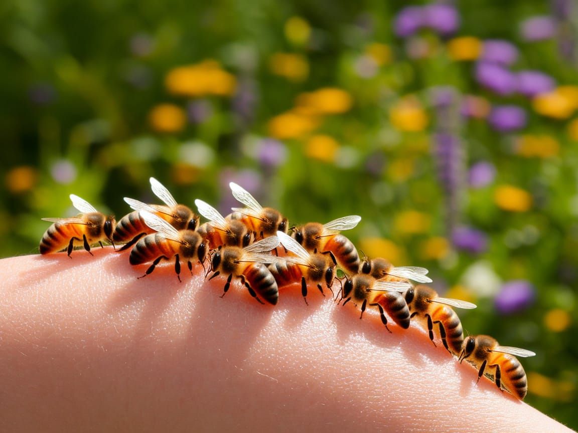 Golden Bees in Healing Harmony