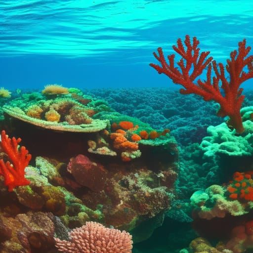 Vibrant Coral Reef in Sharp Focus
