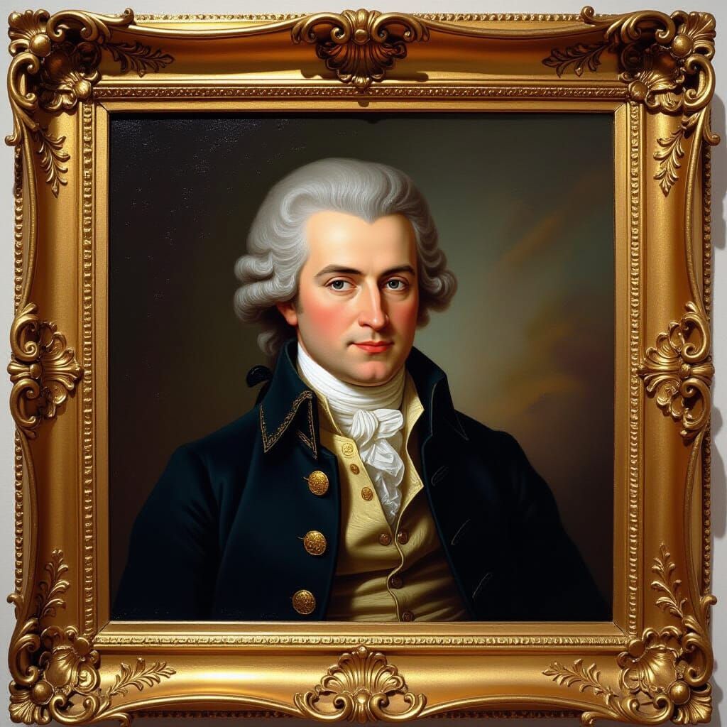 Wolfgang Amadeus Mozart Oil Painting Portrait