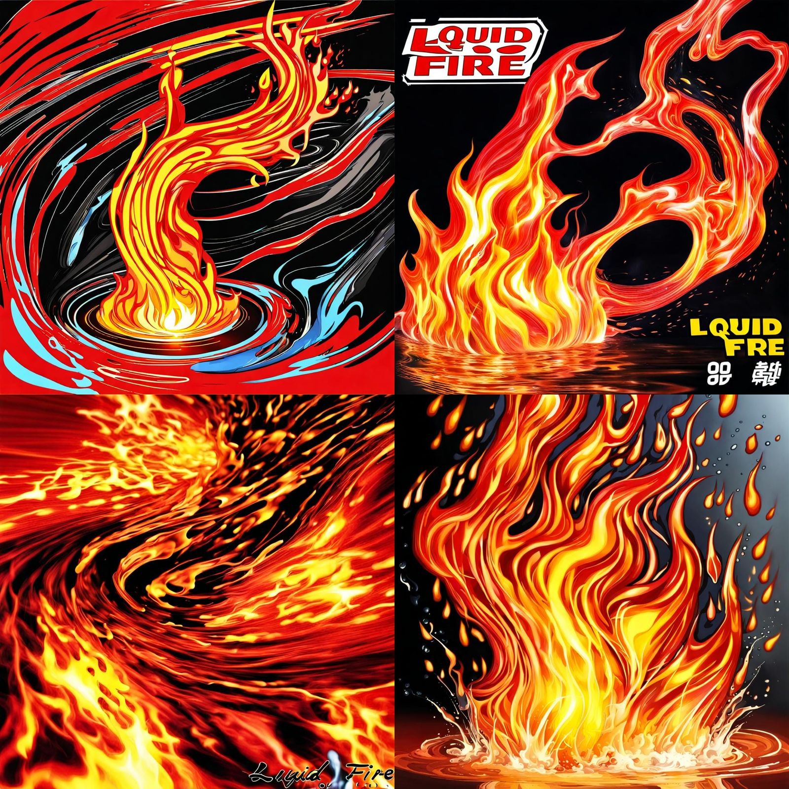 Dynamic Liquid Fire Creates Fiery Landscape